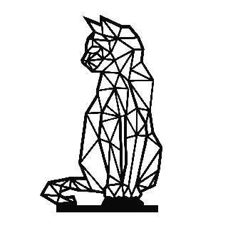 Geometryczna figurka kota