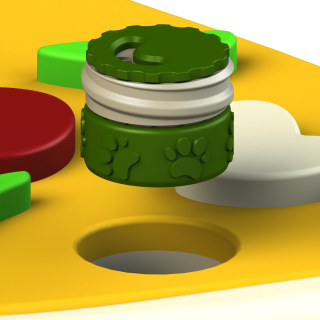 Pizza del Rastreador – tablero modular de olfato para Scentwork