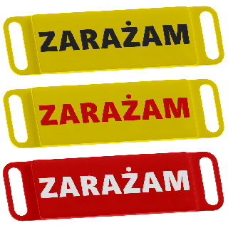 ZARAŻAM - nakładka ostrzegawcza na obrożę