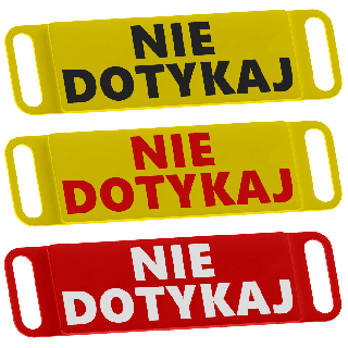 NIE DOTYKAJ - nakładka ostrzegawcza na obrożę