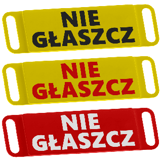 NIE GŁASZCZ - nakładka ostrzegawcza na obrożę