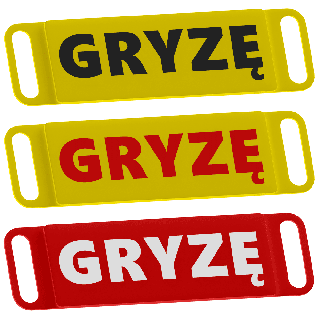 GRYZĘ - nakładka ostrzegawcza na obrożę